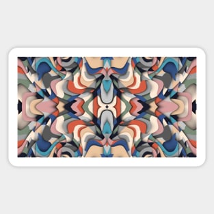 Abstract Liquid Retro Repeated Pattern Sticker